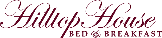 Logo for Hilltop House Bed & Breakfast in decorative script.