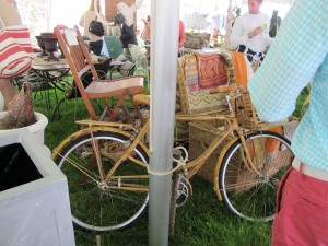 garden show market with a wicker bike